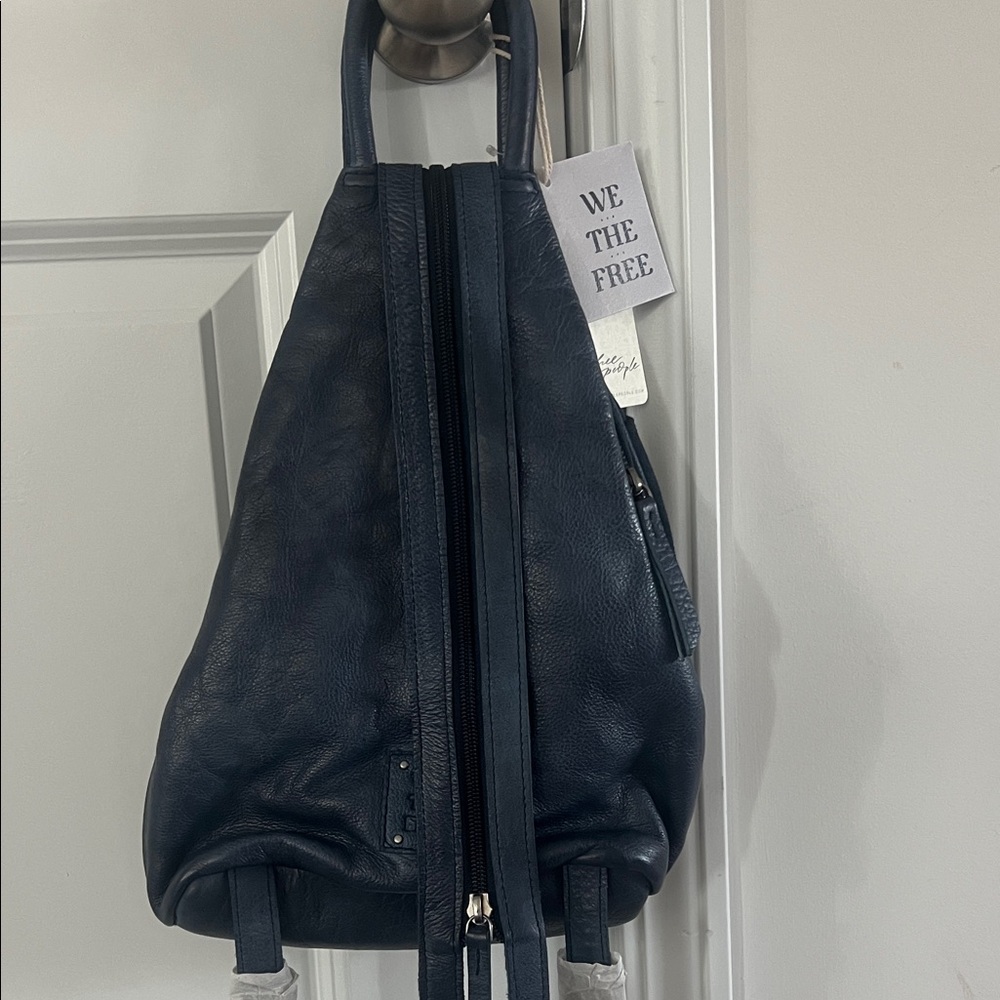 We The Free Navy Leather Backpack - Picture 5 of 8